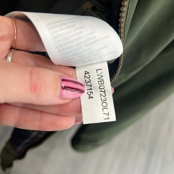 $320 Barbour Army Green Nylon Hebden Waterproof Meadow Jacket size 6/FR 38 - Picture 13 of 13